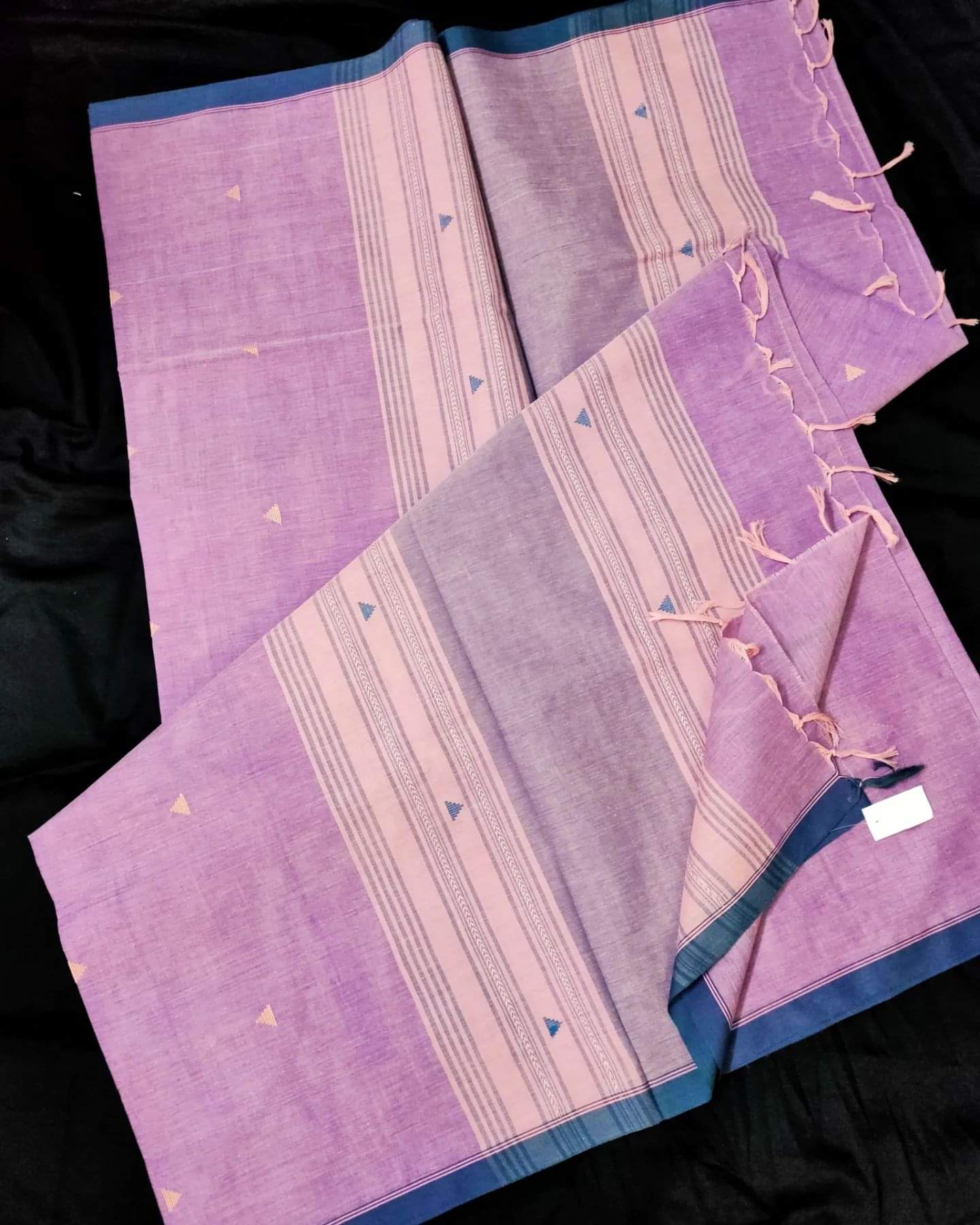 Blush 2.0- Handwoven Pure Cotton Begampuri Saree ( Lavender)