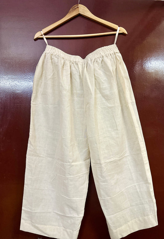 Handwoven Khadi Culotte ( Non Dyed Raw Khadi)