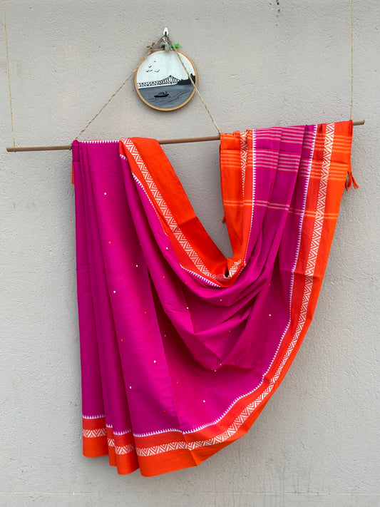 Handwoven Pure Bengal Cotton Saree ( Pi)