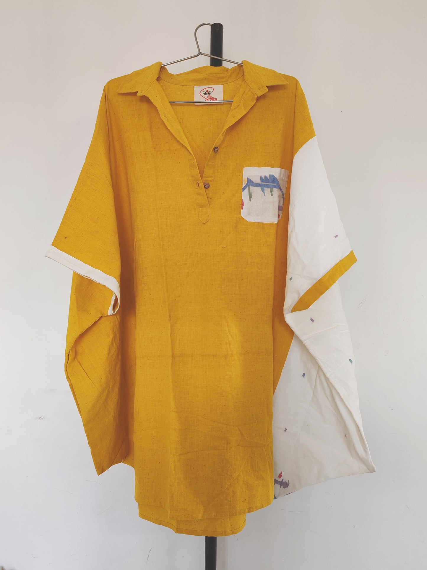 Khadi Jamdani Boxy Tunic