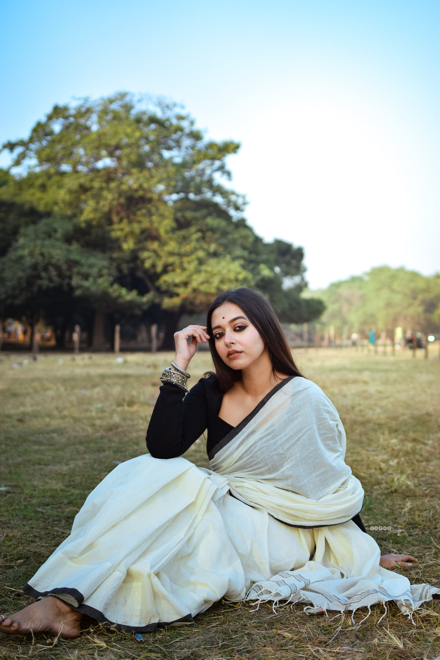 Handwoven Cotton Begampuri Saree