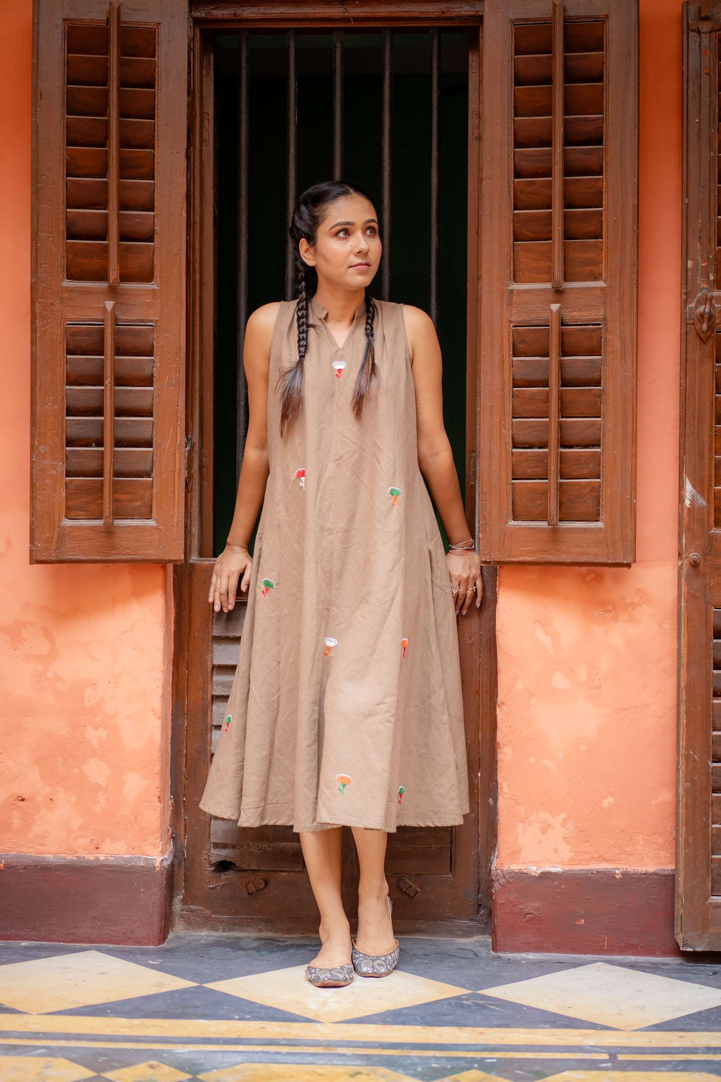 single piece umbrella dress cutting Full Flair Designer Umbrella Dress! One piece dress Cutting and stitching / frock style kurti !