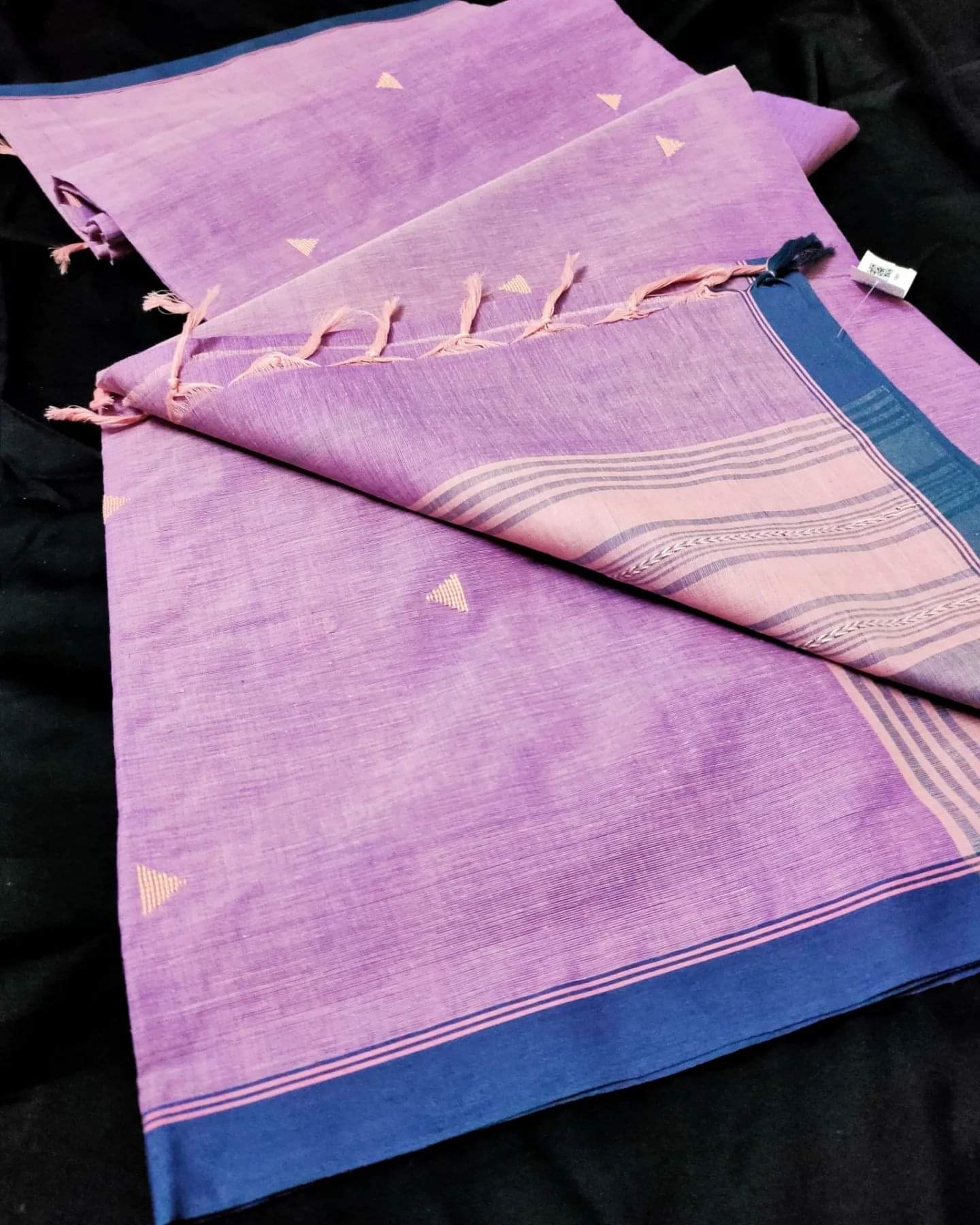 Blush 2.0- Handwoven Pure Cotton Begampuri Saree ( Lavender)