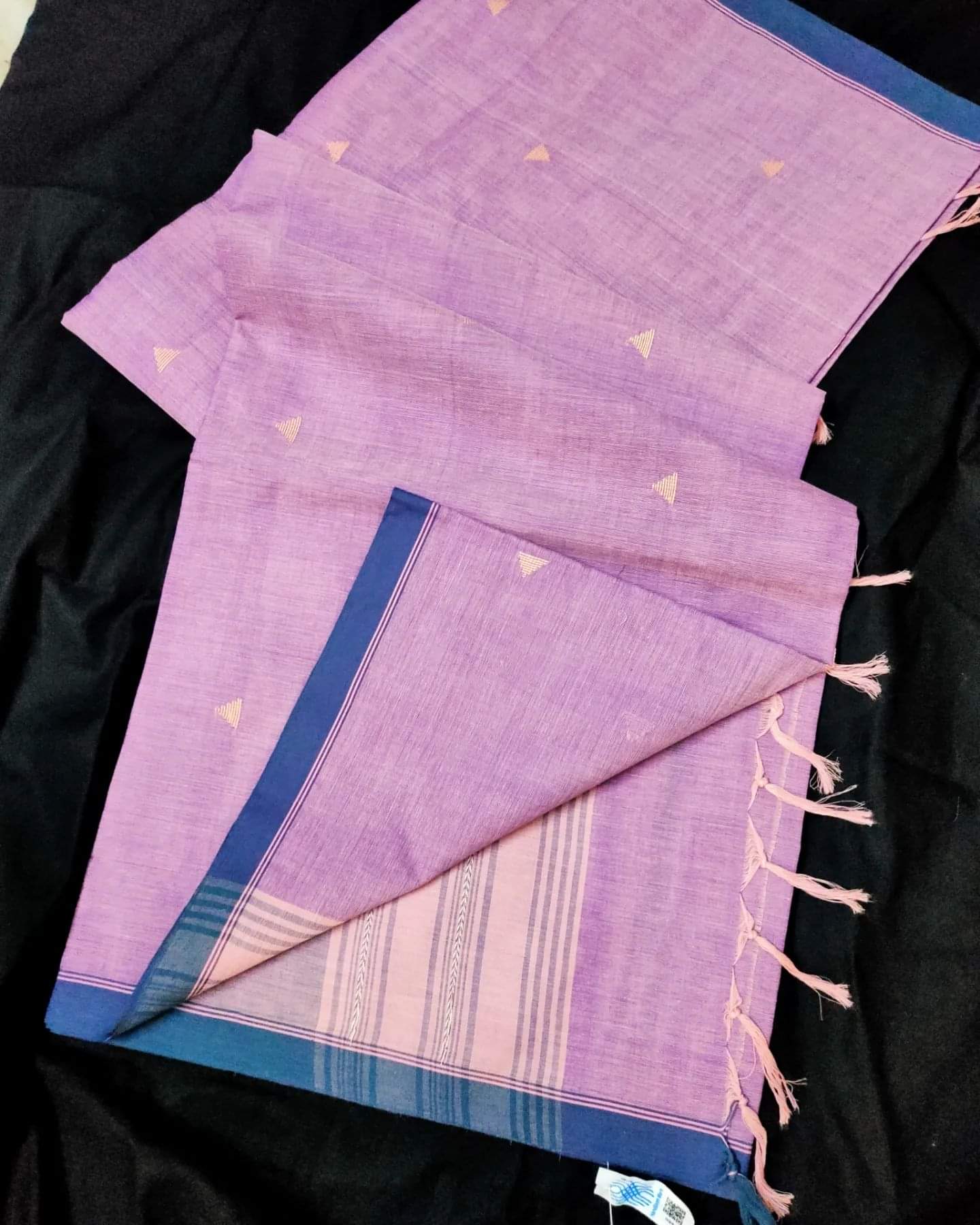 Blush 2.0- Handwoven Pure Cotton Begampuri Saree ( Lavender)